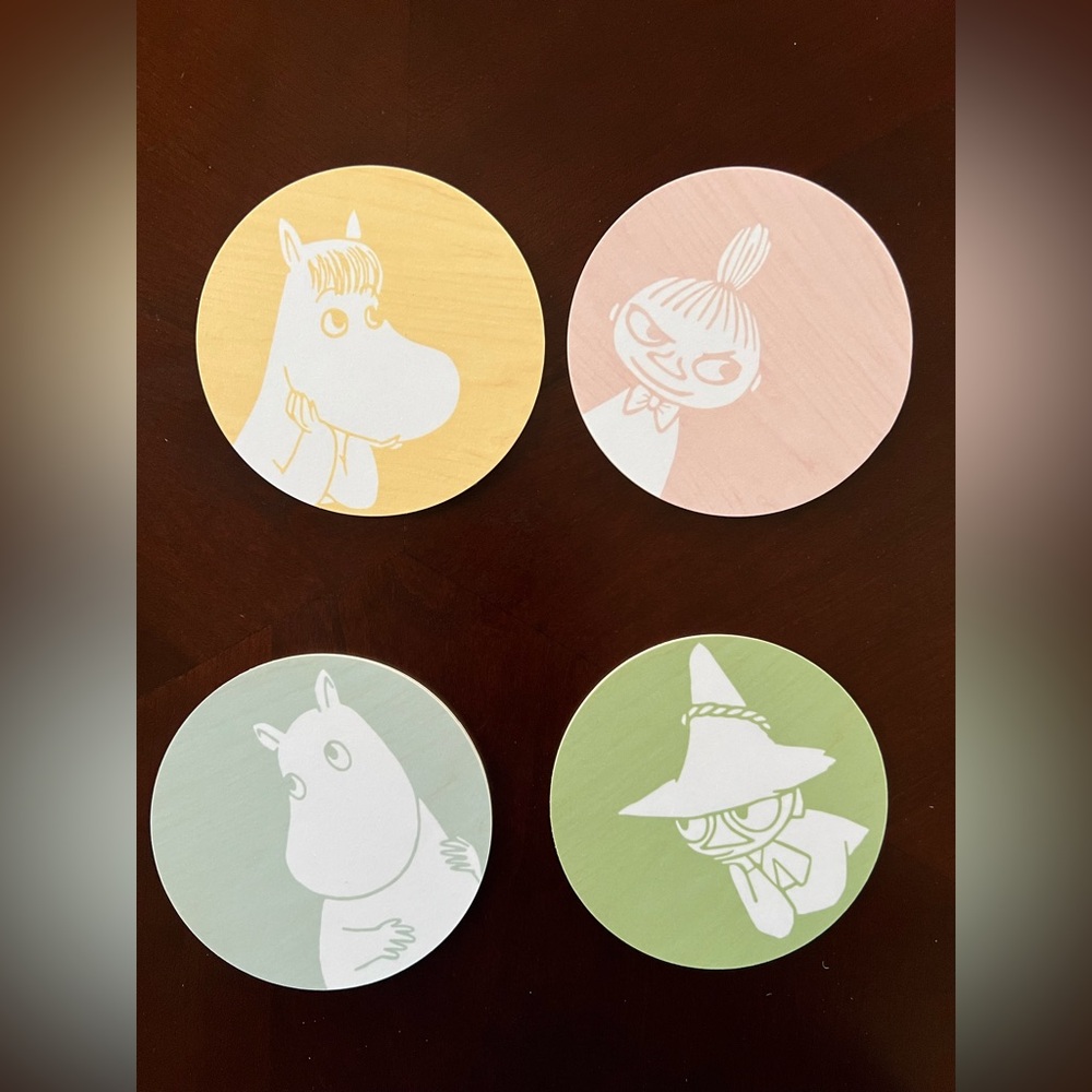 Moomin Coasters Gift Set of 4 by Muurla Multicolor
